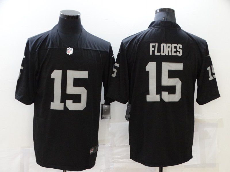 Men Oakland Raiders #15 Flores Black Nike Vapor Untouchable Limited 2021 NFL Jersey